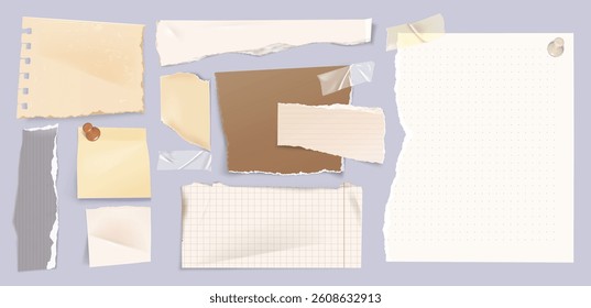 Torn paper Realistic Original Set