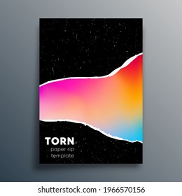 Torn paper rip design for poster, flyer, brochure cover, typography, or other printing products. Vector illustration.