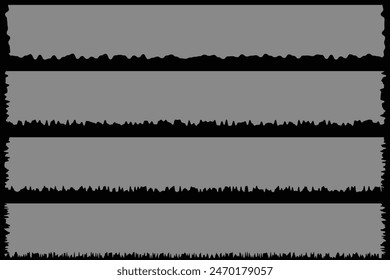 Rasgar pedazos de papel rasgados del borde de la hoja, papel de la nota o las páginas del cuaderno, fondos de Vector. Papel rasgado del bloc de notas para notas de mensaje, página o Anuncio y tiras de pedazos rasgados en blanco de la cartulina. Eps10.