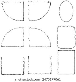 Rasgar pedazos de papel rasgados del borde de la hoja, papel de la nota o las páginas del cuaderno, fondos de Vector. Papel rasgado del bloc de notas para notas de mensaje, página o Anuncio y tiras de pedazos rasgados en blanco de la cartulina. Eps10.