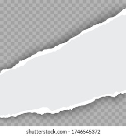Torn paper with ripped edges realistic vector illustration