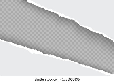 Torn paper with ripped edges realistic vector illustration