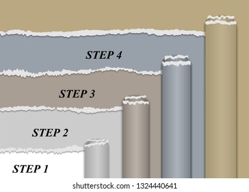 torn paper, ripped piece abstract for vector background