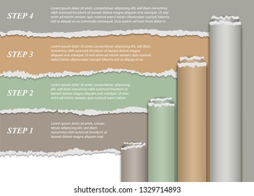 torn paper, ripped piece abstract for vector background