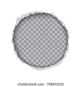 Torn Paper Rough Edges Round Hole Stock Vector (Royalty Free) 758453233 ...