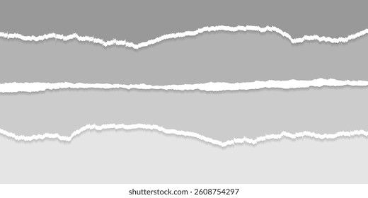 Torn Paper Set Background Design Element or Divider