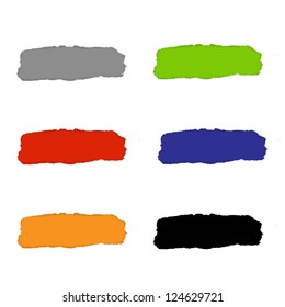 Torn Paper Set With Color Backgrounds, Isolated On White Background, Vector Illustration