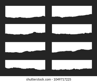 Torn paper set. Vector illustration