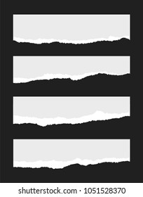 Torn paper set. Vector illustration