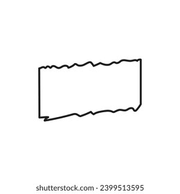 Diseño de iconos de forma de papel desgarrado. aislado de fondo blanco. ilustración vectorial