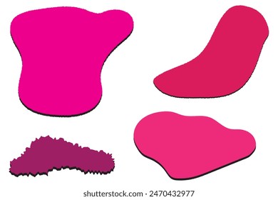 Torn paper shape vector illustration. Collage sticker piece, shred strip, cut sheet. Blank horizontal note. Set of headline band. Calligraphy border, isolated grunge header background