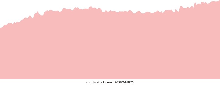 Uma folha de papel rasgada com bordas irregulares e um plano de fundo limpo em estilo cartoon. A borda rasgada cria uma borda texturizada contra uma superfície lisa. Ilustração de vetor de desenhos animados.