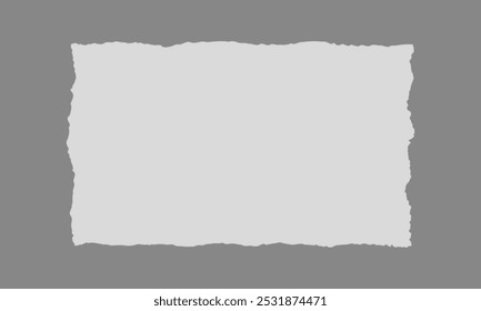 Torn Paper Sheet. Jagged paper note. Vector
