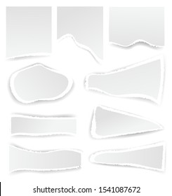 Torn paper. Torn from a sheet of paper on a transparent background for web and print