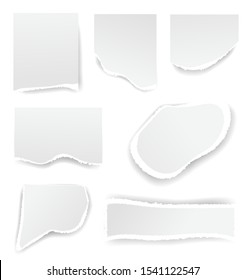 Torn paper. Torn from a sheet of paper on a transparent background for web and print