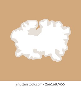 Torn paper sheet overlay. Cardboard with ripped hole.