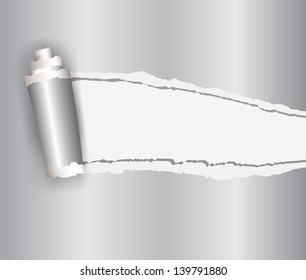 Torn paper silver