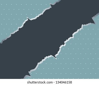 Torn paper with space for text with dark background.