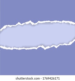Torn paper with space for text - isolated vector on transparent background