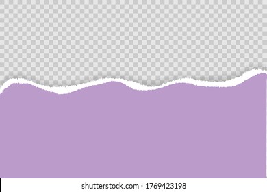 Papel desgarrado con espacio para texto con fondo rosado, vector