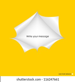 Torn paper with space for text. Vector illustration.