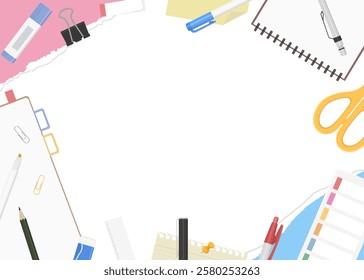 Torn Paper and Stationery Background Frame