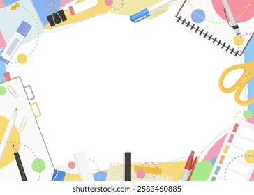 Torn Paper and Stationery Background Frame, Pop Design