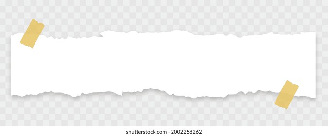 torn paper with sticky tape banner