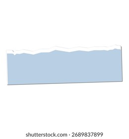 Tira de papel rasgada con relleno azul claro, perfecto para agregar texto o Elementos de diseño