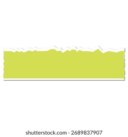 Tira de papel rasgada en amarillo vibrante, perfecta para agregar un elemento de textura afligido a los diseños.