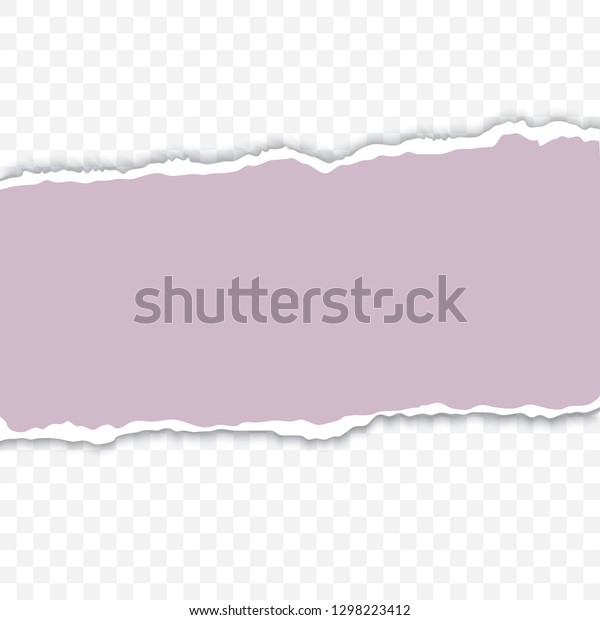 Torn paper strip for web banner,\
print design realistic vector ripped paper edges\
isolated
