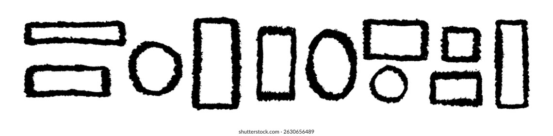 Torn paper stripe with rough grunge edges. Flat vector illustration isolated on white background.