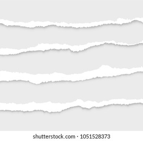 Torn paper stripes. Vector illustration