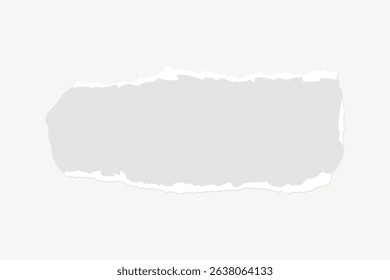 Torn paper texture with rough edges. The torn paper has a rugged, uneven look. This torn paper texture is ideal for design projects needing a vintage feel. Ripped paper vector.