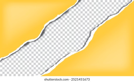 Torn paper vector background. Torn paper. The edges of the paper are torn horizontally. Paper texture abstract background.