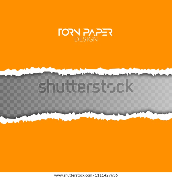 Torn paper vector\
background. Ripped edge design of torn paper illustration or banner\
with shadow.