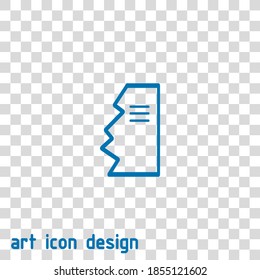 torn paper vector icon on an abstract background