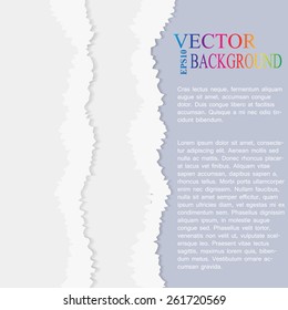 torn paper vector, layered