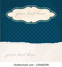 Torn paper vintage background with dotted pattern