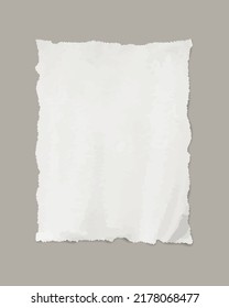 Torn paper, vintage sticker with design space