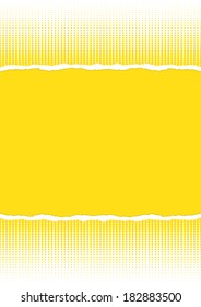 Torn paper, yellow background