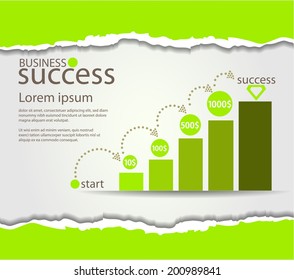 Torn paper for your background with business concept design. Vector illustration
