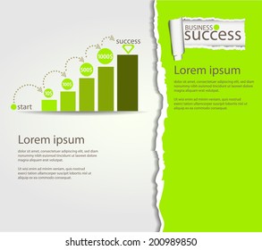 Torn paper for your background with business concept design. Vector illustration