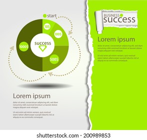 Torn paper for your background with business concept design. Vector illustration