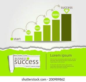 Torn paper for your background with business concept design. Vector illustration