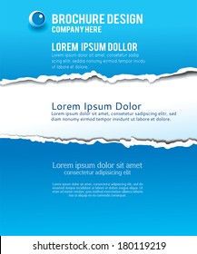 Torn paper for your background. Vector illustration