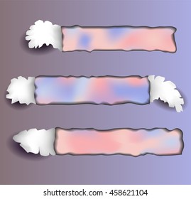 Torn papers.  Illustration 10 version