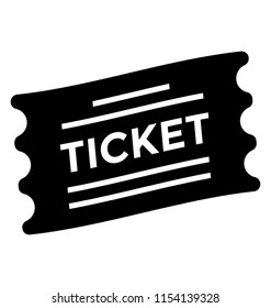 
A torn pass with ticket text on it icon of voucher 
