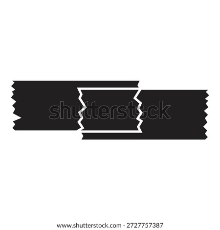 Torn piece of black paper representing a broken agreement, divorce, or separation