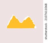 Torn piece of paper isolated. Zigzag, abstract mountains a piece of paper with a torn edge. Vector illustration of a geometric shape with a white torn edge.